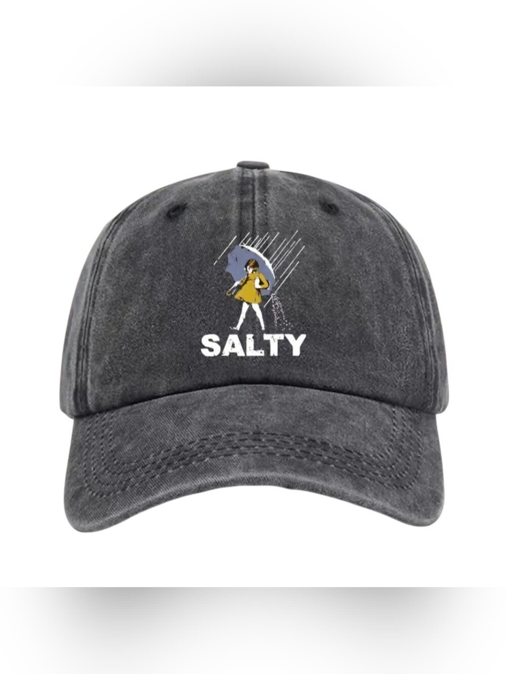 Salty Graphic Washed Black Baseball Cap
